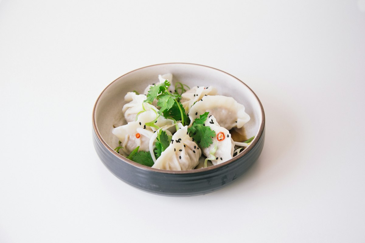 Shatter-Crisp Rice Paper Dumpling Parcels with Toasted Chili Crunch Dip